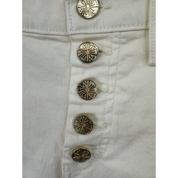 Lilly Pulitzer South Ocean High Rise Lemon Meringue Yellow Straight Leg Jean 12 - Picture 7 of 10